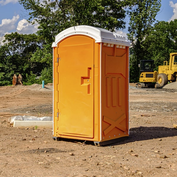 how often are the portable restrooms cleaned and serviced during a rental period in Perry County TN